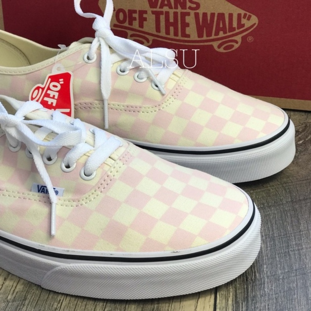 NWT VANS Authentic Checkerboard Chalk Pink Men’s - Picture 3 of 8